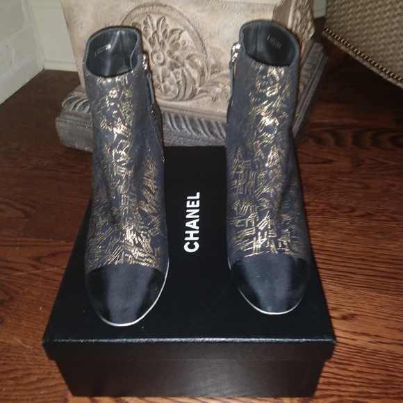 Authentic Metallic Chanel booties - Picture 10 of 10